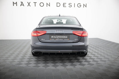 Diffusor Heck Ansatz für Audi A4 B8 Facelift (Doppelauspuff li.)