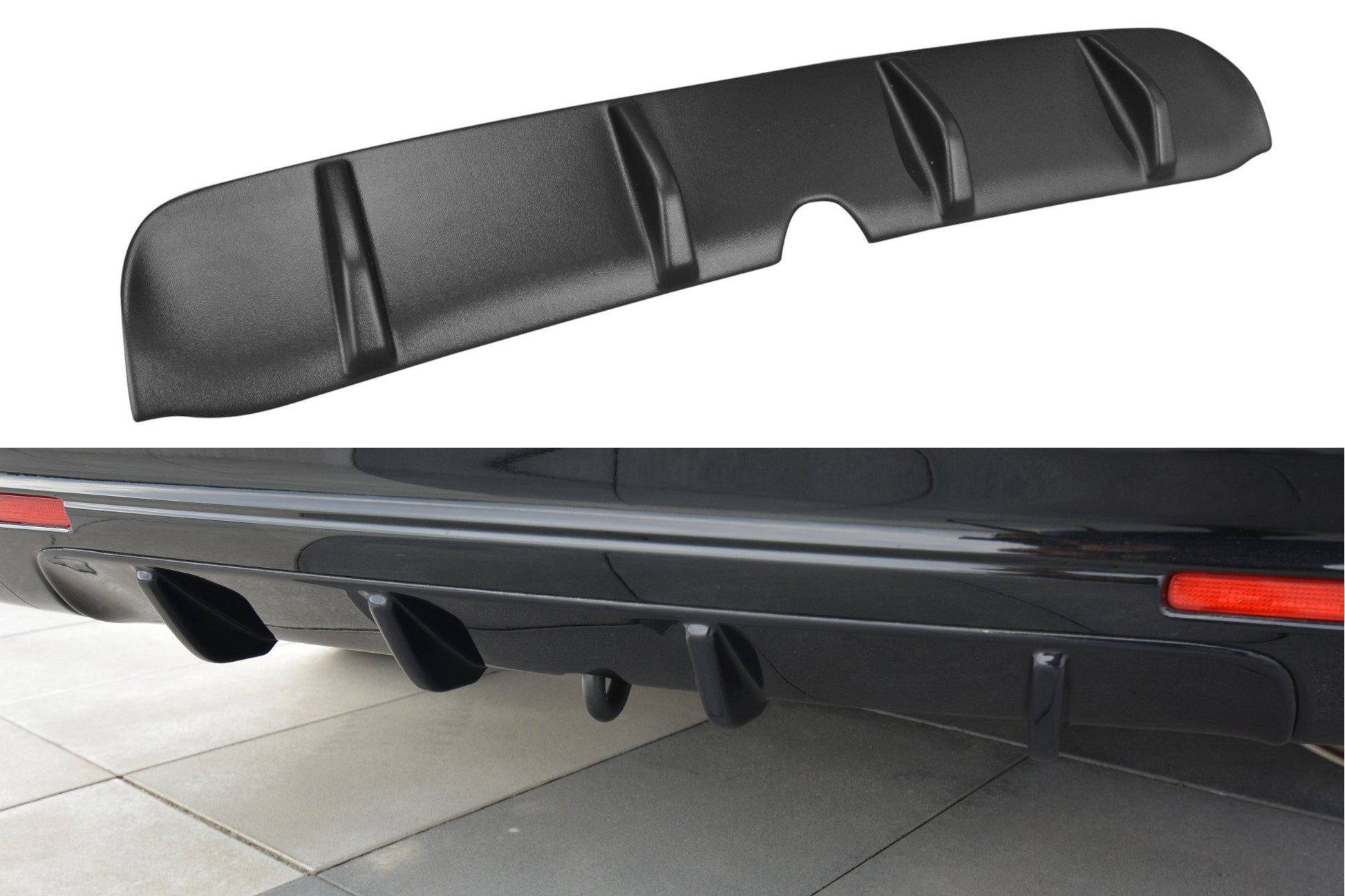 Diffusor Heck Ansatz für HONDA ACCORD MK8. CU-Serie vor Facelift SEDAN schwarz Hochglanz