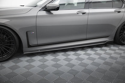 Set of Carbon Fiber Splitters BMW 7 M-Paket G11 Facelift schwarz matt