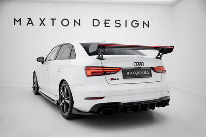 Carbon Spoiler With External Brackets Uprights + LED Audi A3 / A3 S-Line / S3 / RS3 Limousine 8V / 8V Facelift