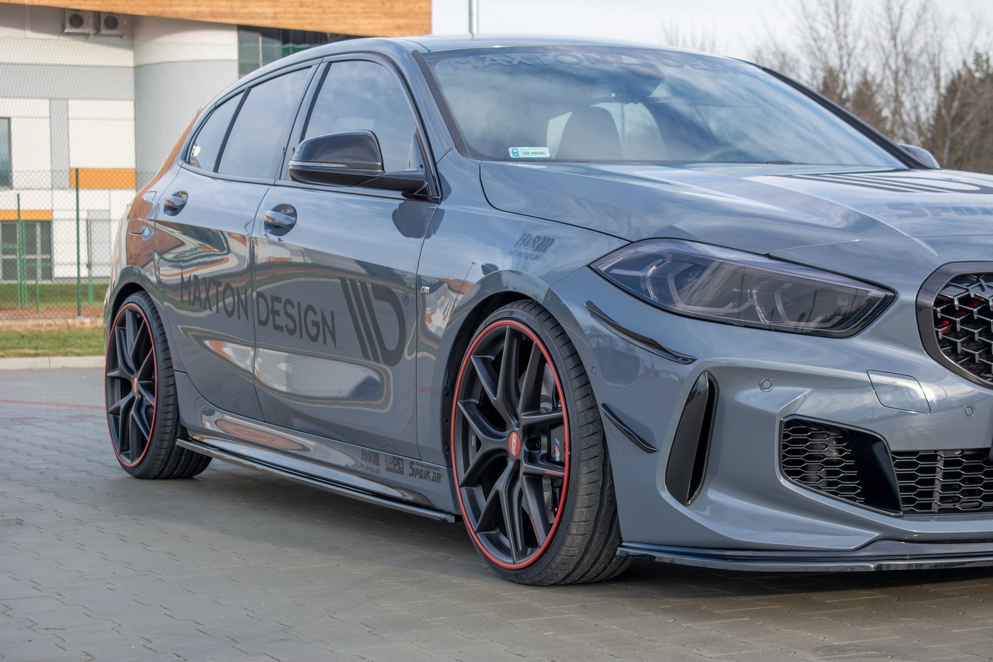 Seitenschweller Ansatz für V.1 für BMW 1er F40 M-Paket/ M135i  Carbon Look