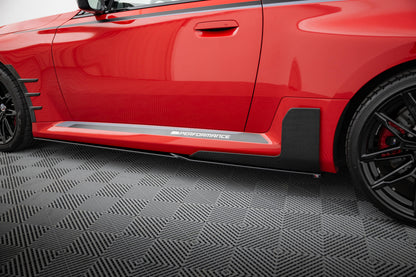 Seitenschweller Ansatz für BMW M2 M-Performance G87 schwarz Hochglanz