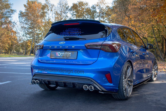 Diffusor Heck Ansatz für Ford Focus Hatchabck ST-Line schwarz Hochglanz