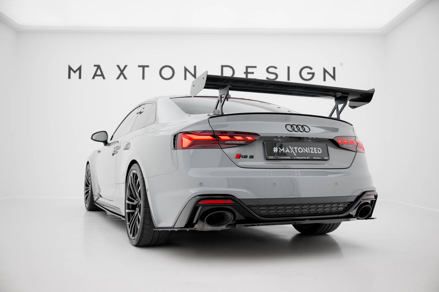 Carbon Spoiler With External Brackets Uprights  V.1 Audi A5 / A5 S-Line / S5 / RS5 Coupe F5 / F5 Facelift