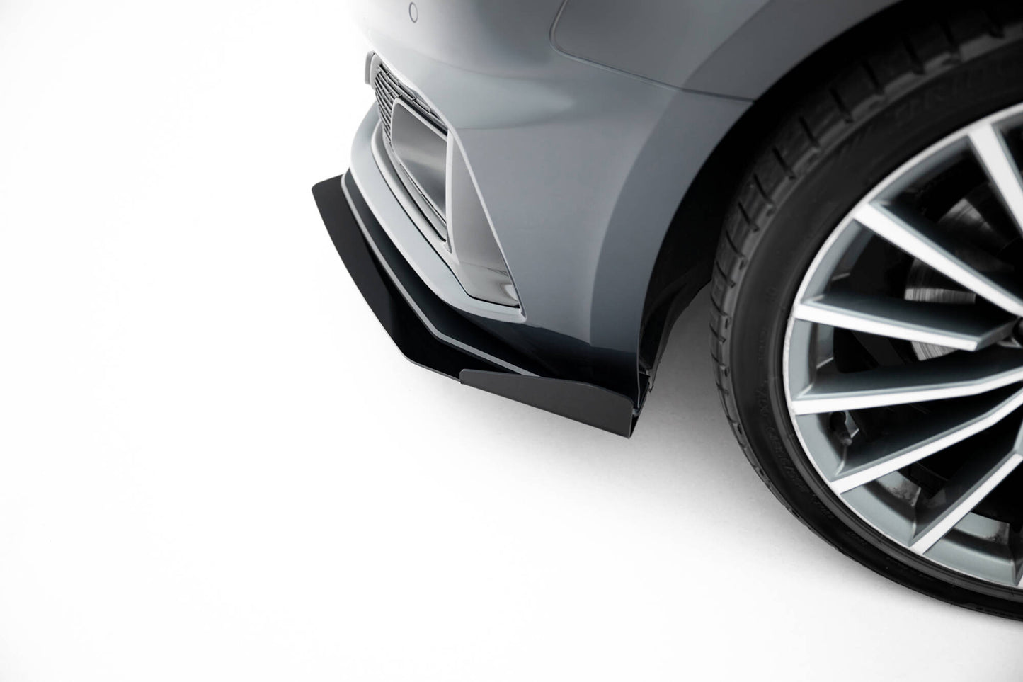 Street Pro Front Ansatz für +Flaps für + Flaps Audi A5 F5 Facelift schwarz Hochglanz