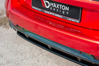 Mittlerer Diffusor Heck Ansatz für(ohne vertikale balken)  Peugeot 508 SW Mk2 schwarz matt