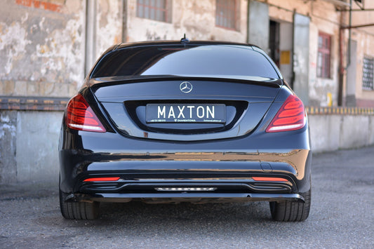 Spoiler CAP für Mercedes-Benz S W222 / W222 Facelift schwarz Hochglanz