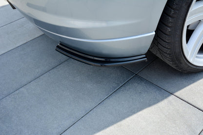 Heck Ansatz Flaps Diffusor für CHRYSLER CROSSFIRE schwarz Hochglanz