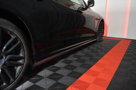 Seitenschweller Ansatz für MASERATI QUATTROPORTE MK.6 vor Facelift Carbon Look