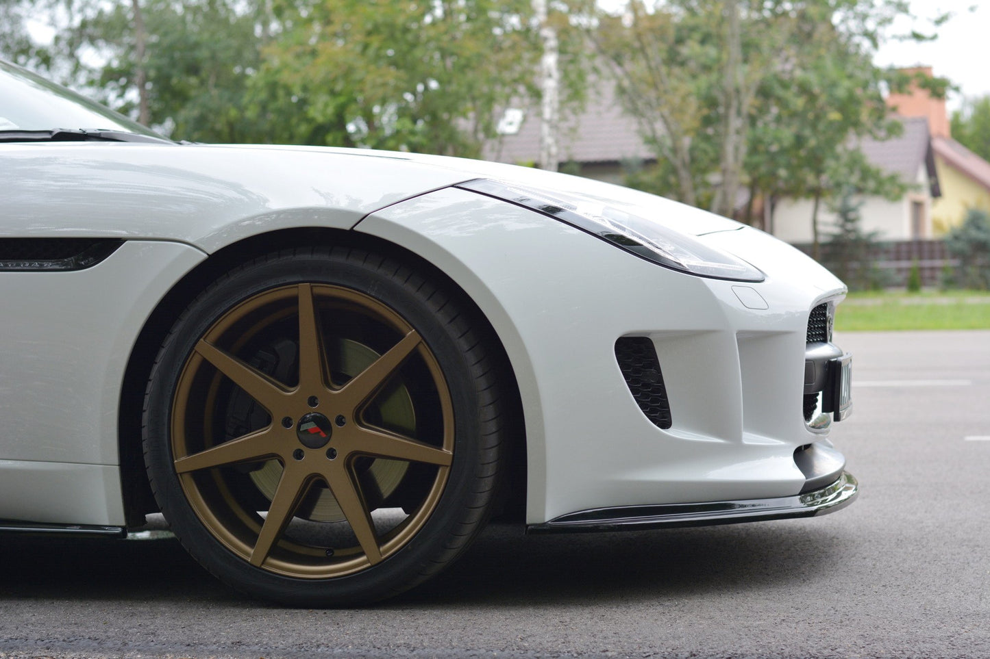 Front Ansatz V.1 für JAGUAR F-TYPE schwarz Hochglanz