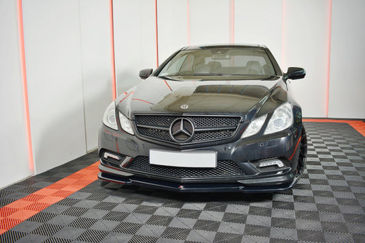 Front Ansatz für Mercedes-Benz E-Klasse W207 Coupe AMG-Line schwarz Hochglanz
