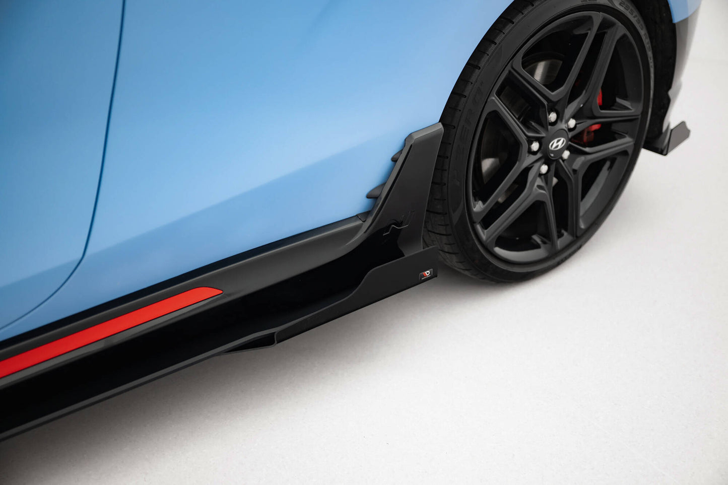 Street Pro Seitenschweller Ansatz + Flaps für Hyundai Veloster N Mk2 schwarz Hochglanz