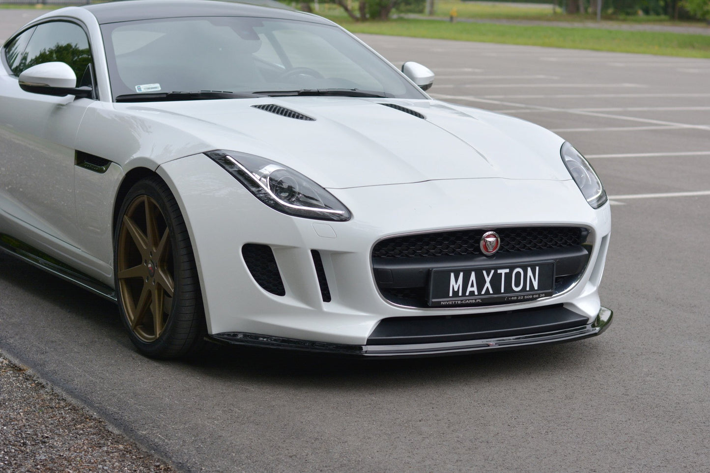 Front Ansatz V.1 für JAGUAR F-TYPE schwarz Hochglanz