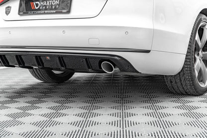Diffusor Heck Ansatz für Audi A8 D4 schwarz Hochglanz