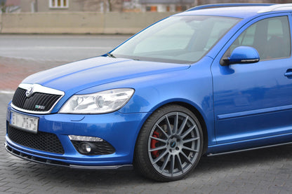 Front Ansatz V.1 für Skoda Octavia RS Mk2 FL schwarz Hochglanz