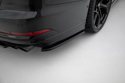 Heck Ansatz Flaps Diffusor für Audi S8 D5 schwarz Hochglanz