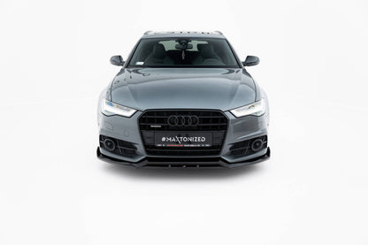 Front Ansatz V.3 für Audi A6 / A6 C7 S-line/ S6 C7 Facelift schwarz Hochglanz
