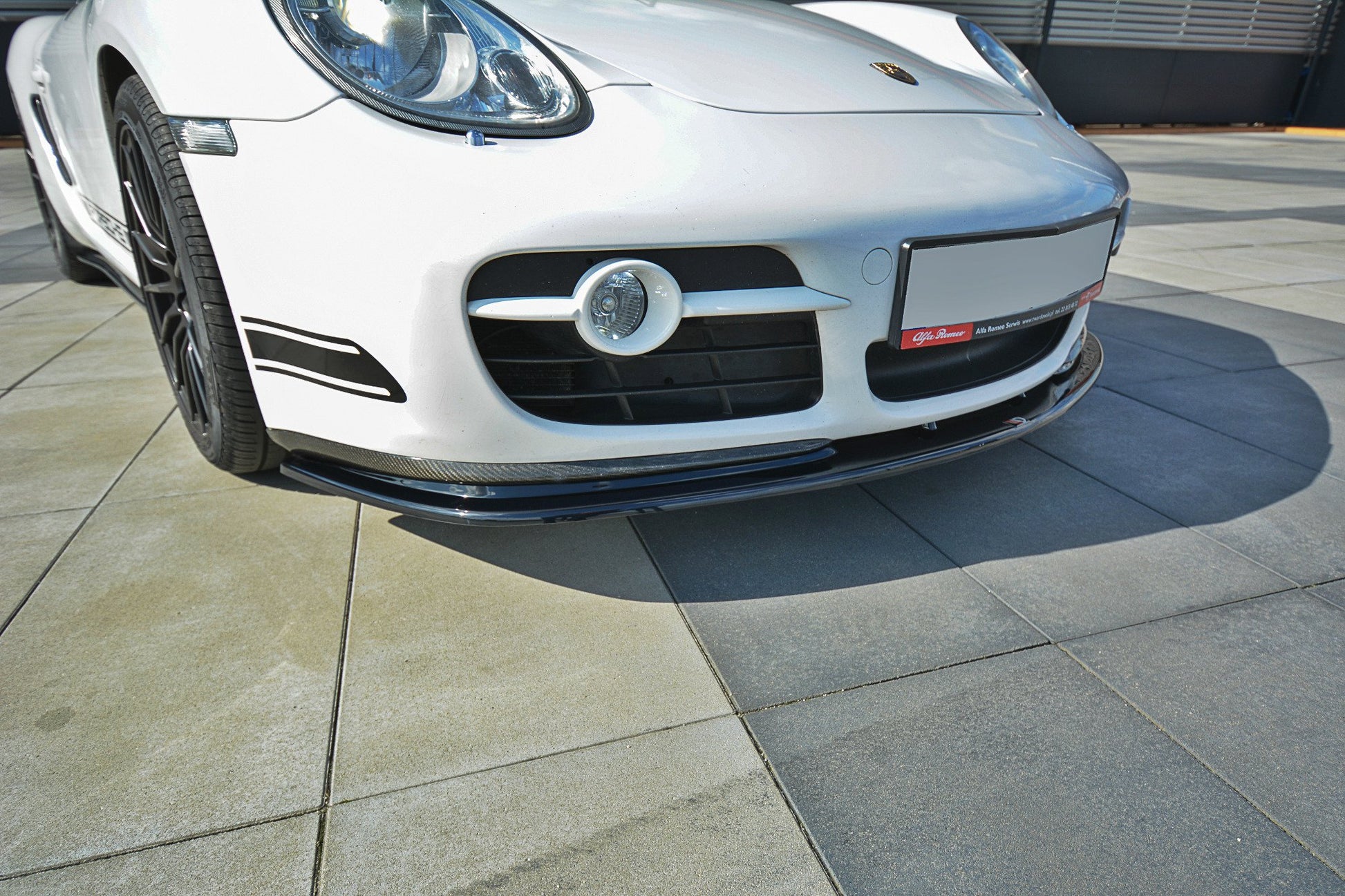 Front Ansatz V.2 für PORSCHE CAYMAN S 987C  schwarz Hochglanz