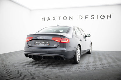 Diffusor Heck Ansatz für Audi A4 B8 Facelift (Einzelauspuff li. re.)