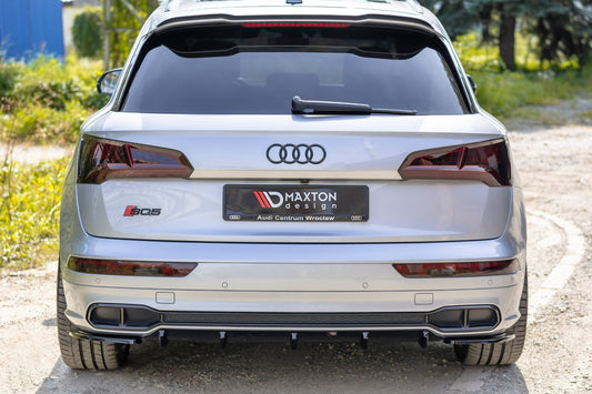 Diffusor Heck Ansatz für Audi SQ5/Q5 S-line Mk2 schwarz Hochglanz