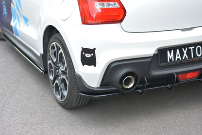 Heck Ansatz Flaps Diffusor für SUZUKI SWIFT 6 SPORT schwarz Hochglanz