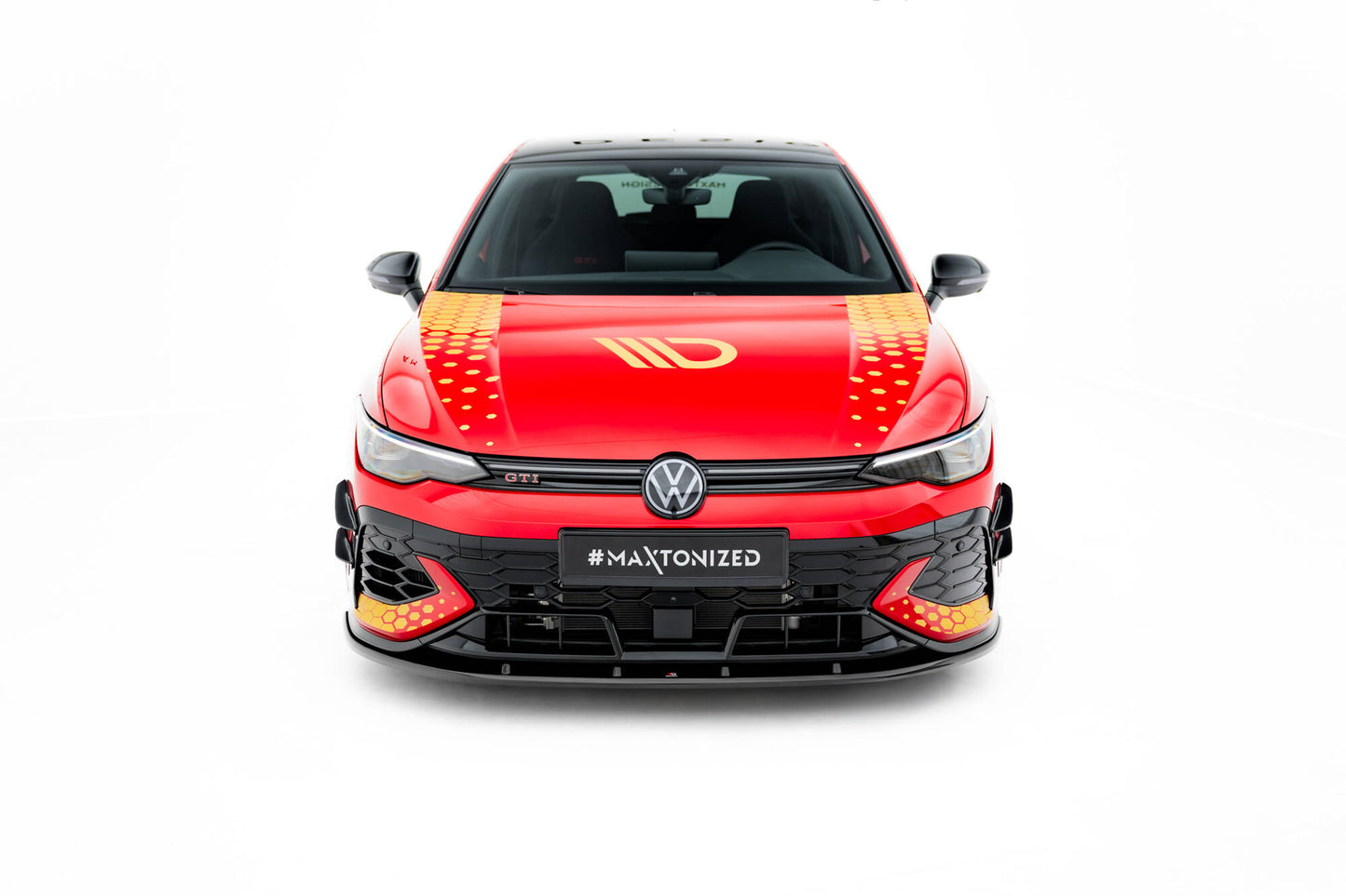 Front Ansatz V.2 für VW Golf GTI Clubsport Mk8 Facelift schwarz Hochglanz