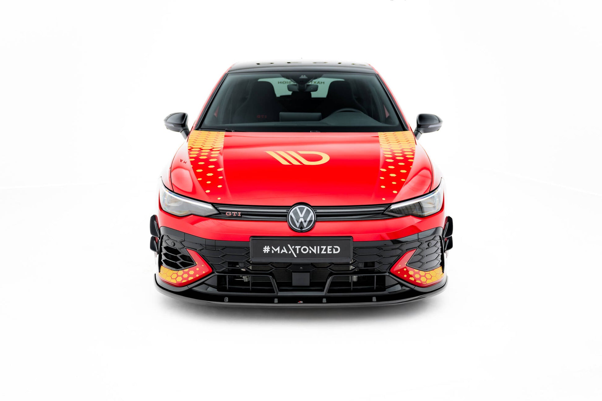 Front Ansatz V.2 für VW Golf GTI Clubsport Mk8 Facelift schwarz Hochglanz