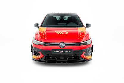 Front Ansatz V.2 für VW Golf GTI Clubsport Mk8 Facelift schwarz Hochglanz