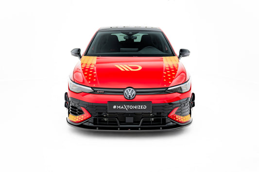 Front Ansatz V.2 für VW Golf GTI Clubsport Mk8 Facelift schwarz Hochglanz