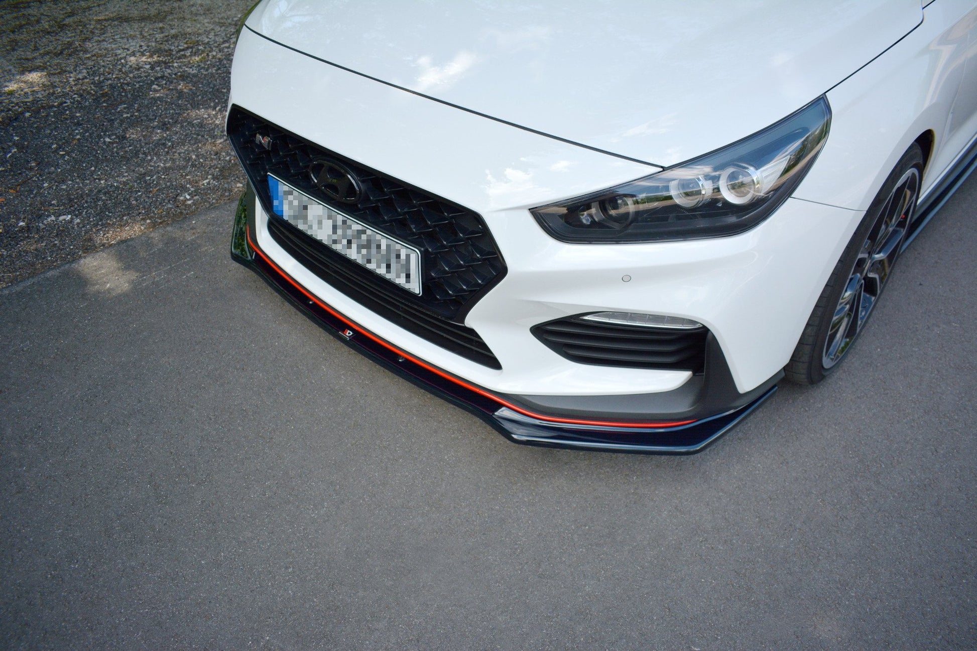 Front Ansatz V.1 für HYUNDAI I30 Mk3 N  schwarz Hochglanz