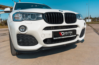Front Ansatz für BMW X3 M-Paket F25 Facelift schwarz Hochglanz
