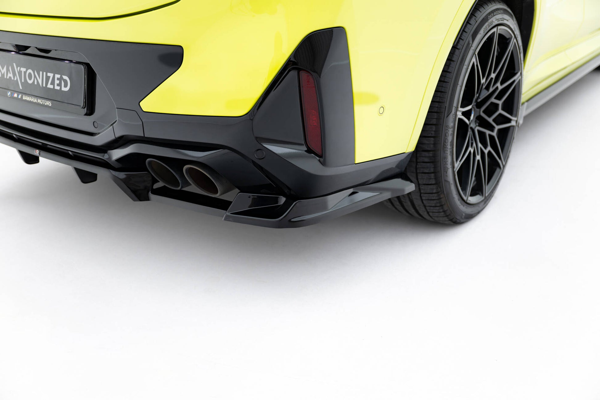 Mittlerer Cup Diffusor DTM Look Heck Ansatz für BMW X4M F98 Facelift schwarz Hochglanz