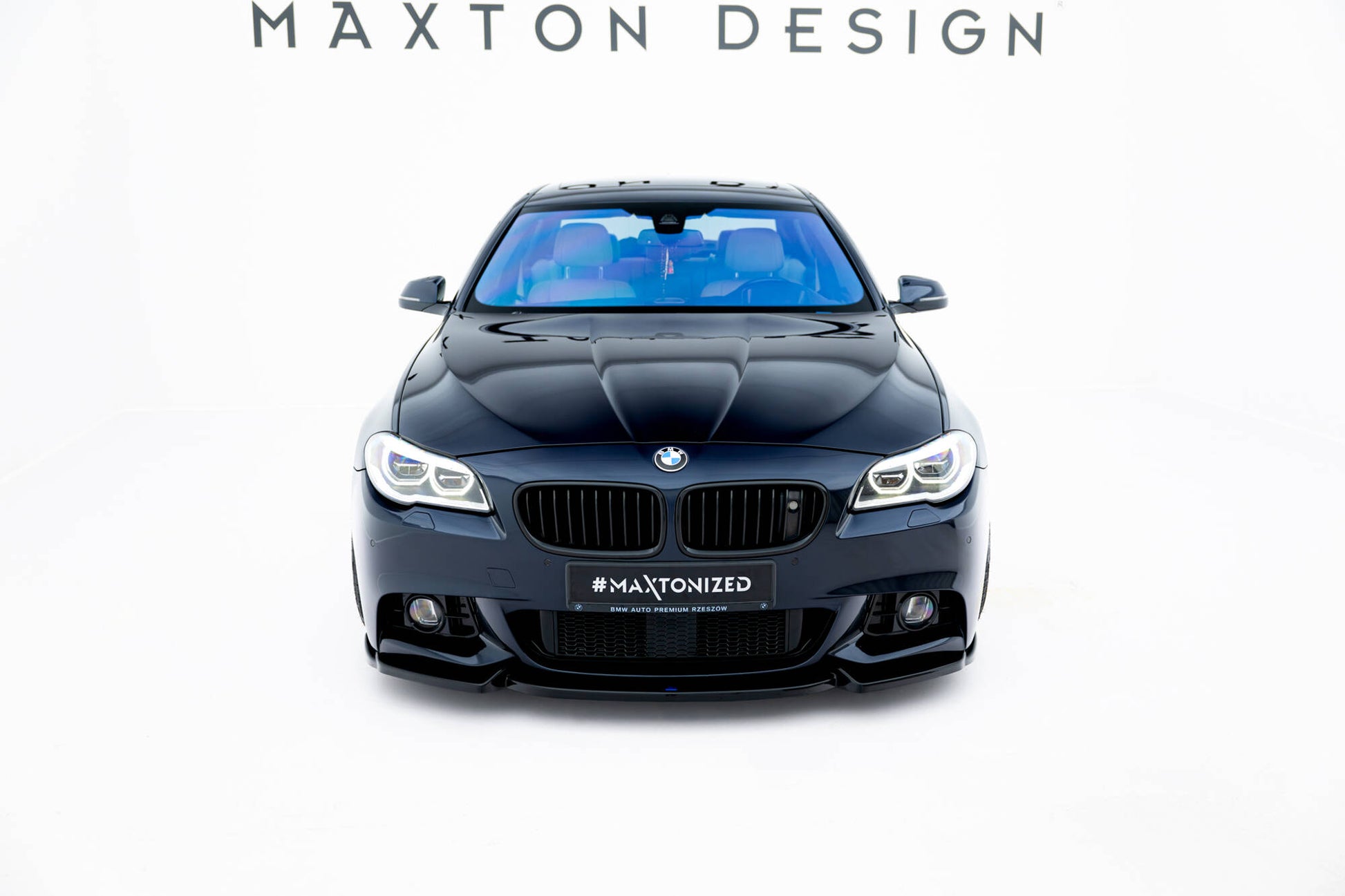 Front Ansatz V.3 für BMW 5er F10/F11 M-Paket schwarz Hochglanz