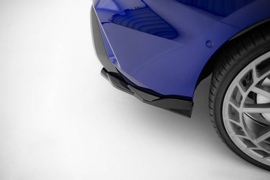 Heck Ansatz Flaps Diffusor V.4 für Audi S3 Limousine 8Y Facelift schwarz Hochglanz