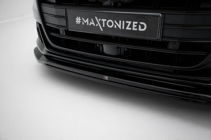 Front Ansatz V.1 für Audi S8 / A8 S-Line D5 schwarz Hochglanz