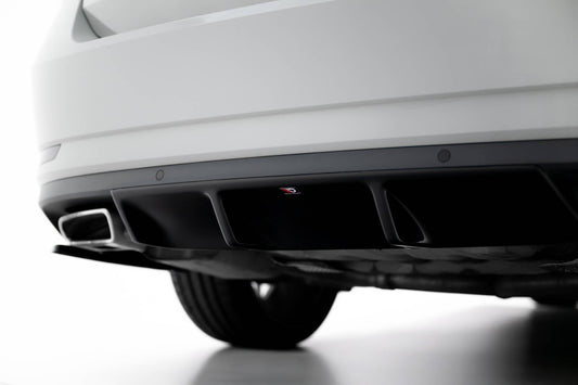 Diffusor Heck Ansatz V.1 für Skoda Superb Liftback / Combi Mk3 schwarz Hochglanz
