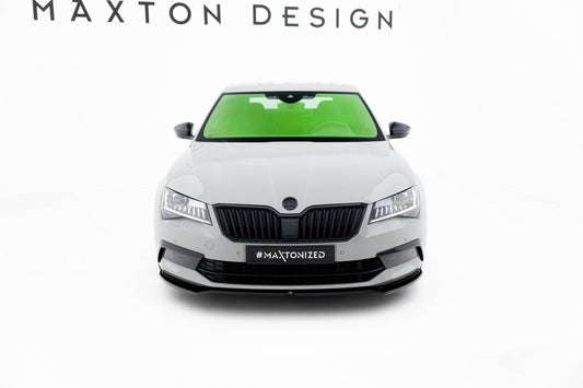 Front Ansatz V.2 für Skoda Superb Liftback / Combi Mk3 schwarz Hochglanz