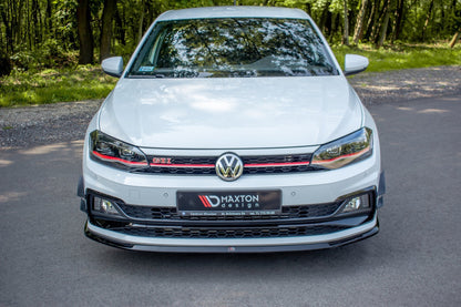 Front Ansatz V.3 für VW Polo GTI / R-line Mk6 schwarz Hochglanz