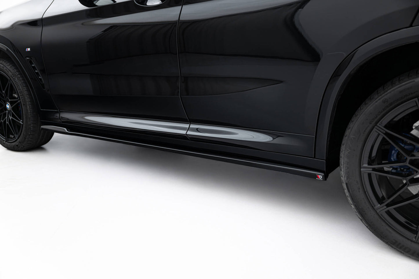 Seitenschweller Ansatz für BMW X4 M-Paket G02 Facelift schwarz Hochglanz