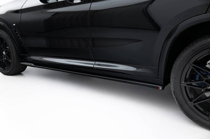 Seitenschweller Ansatz für BMW X4 M-Paket G02 Facelift schwarz Hochglanz