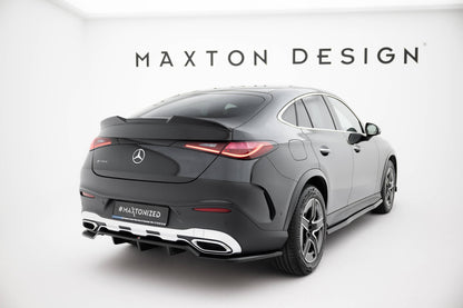 Mittlerer Cup Diffusor DTM Look Heck Ansatz für Mercedes-Benz GLC Coupe AMG-Line C254 schwarz Hochglanz