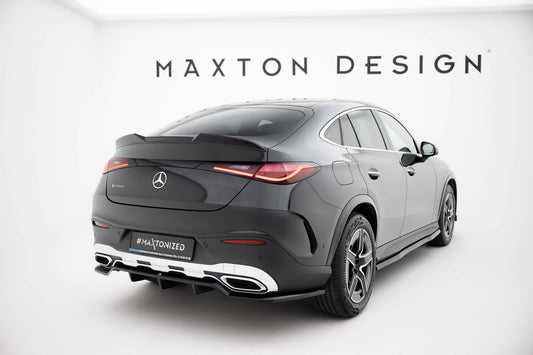 Mittlerer Cup Diffusor DTM Look Heck Ansatz für Mercedes-Benz GLC Coupe AMG-Line C254 schwarz Hochglanz