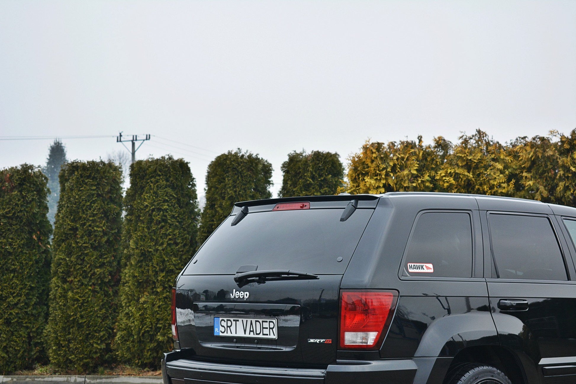 Spoiler CAP für JEEP GRAND CHEROKEE WK STR8 schwarz Hochglanz