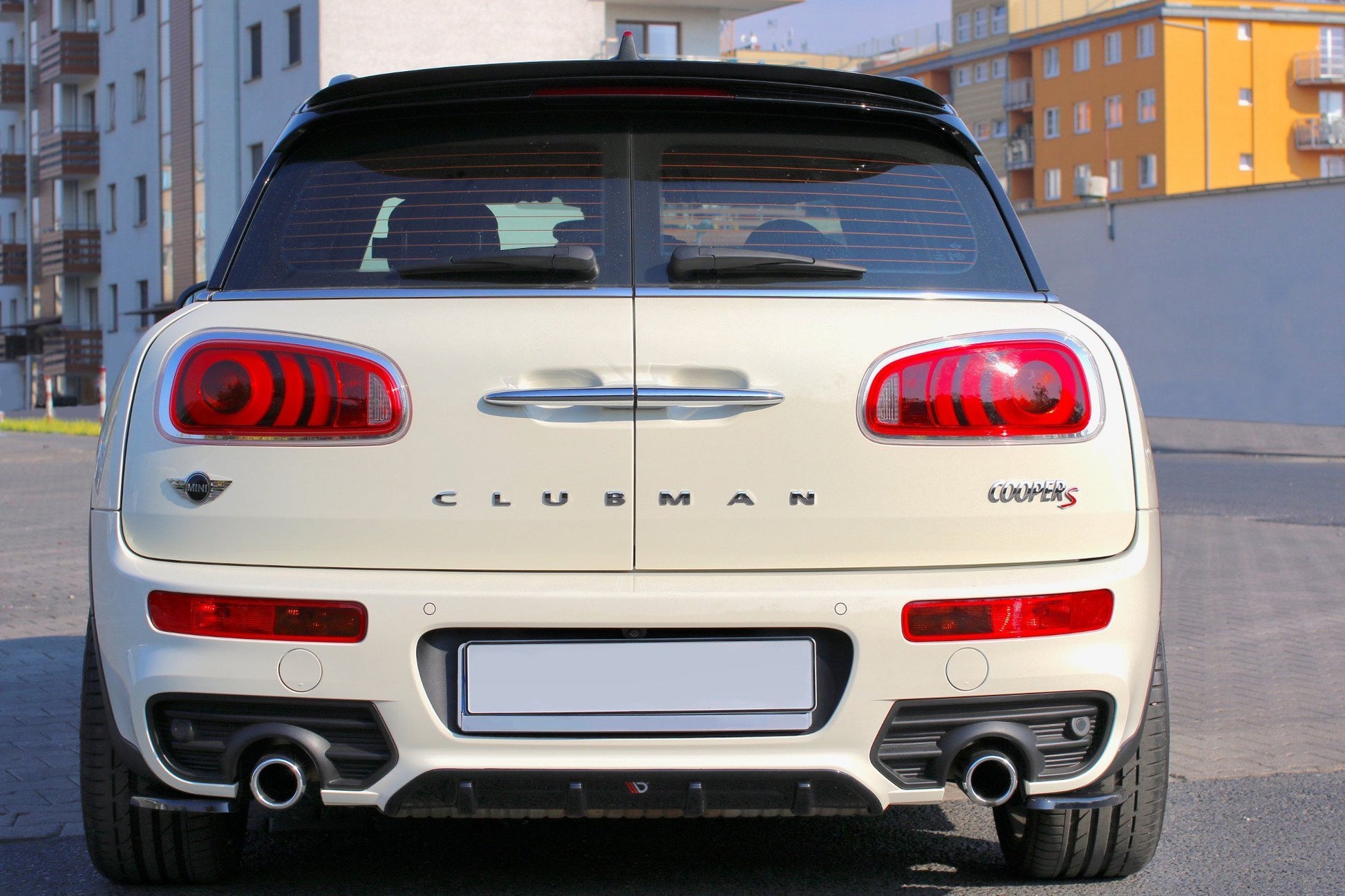 Heck Ansatz Flaps Diffusor V.1 für MINI CLUBMAN S MK2 (F54) JCW  schwarz Hochglanz