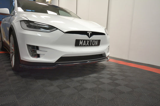 Front Ansatz V.1 für TESLA MODEL X schwarz Hochglanz