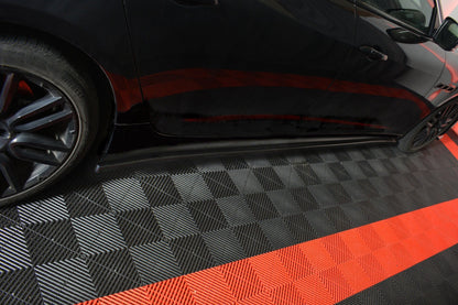 Seitenschweller Ansatz für MASERATI QUATTROPORTE MK.6 vor Facelift Carbon Look