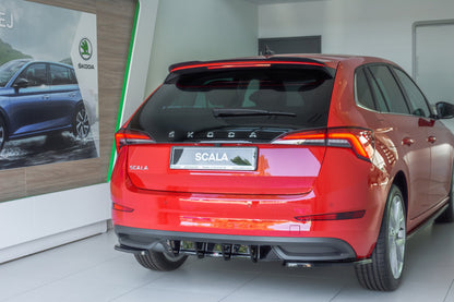 Heck Ansatz Flaps Diffusor für Skoda Scala schwarz Hochglanz