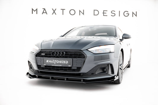 Street Pro Front Ansatz für +Flaps für + Flaps Audi A5 F5 Facelift schwarz Hochglanz