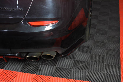 Heck Ansatz Flaps Diffusor für MASERATI QUATTROPORTE MK.6 vor Facelift schwarz matt