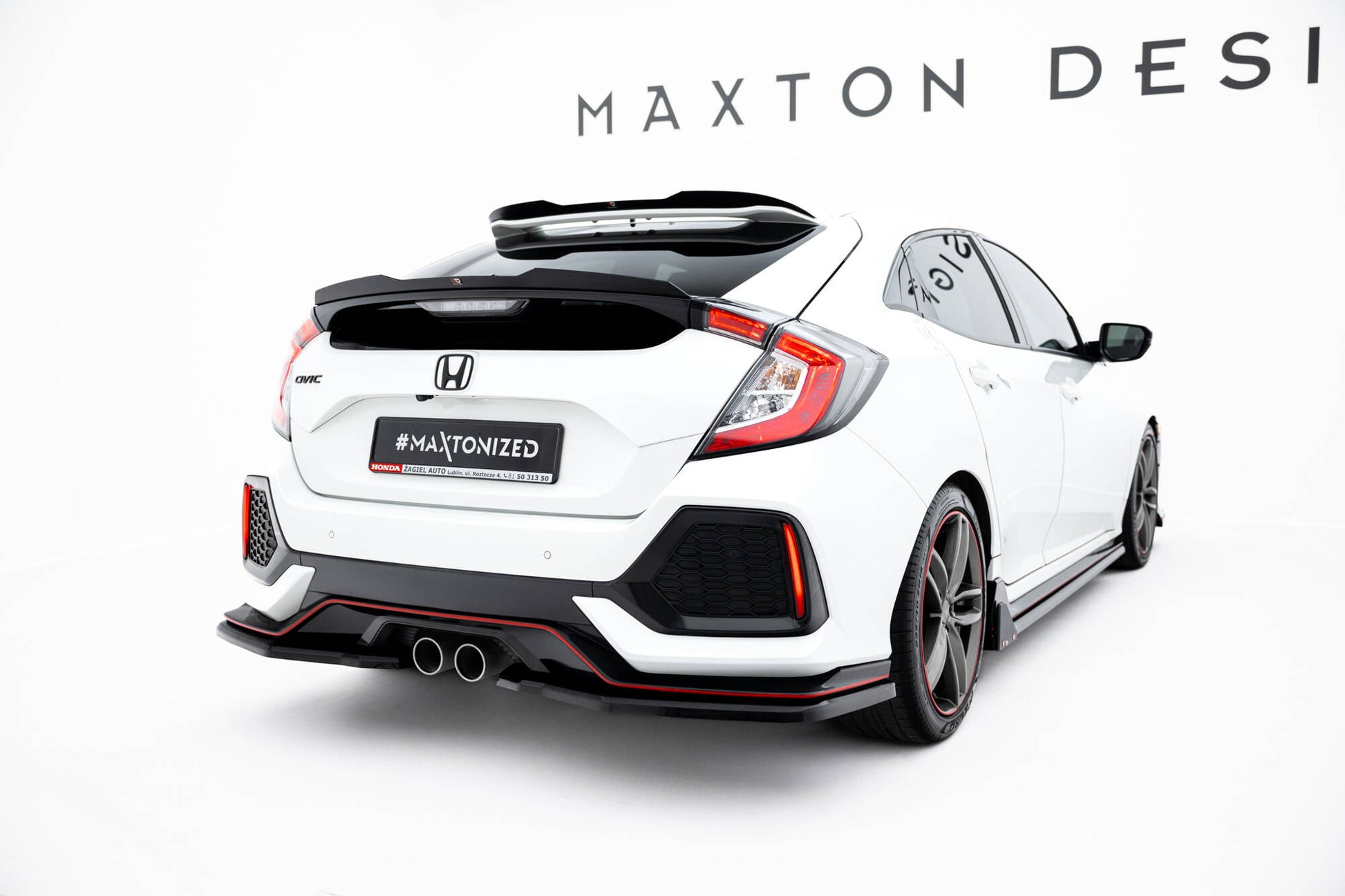 Heckansatz Honda Civic Sport Mk 10  schwarz Hochglanz